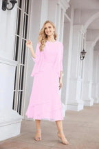 Sunnderly Two-Piece A-line Mother of The Bride Dress Formal Party Gown Dress SY28072 by numbersea