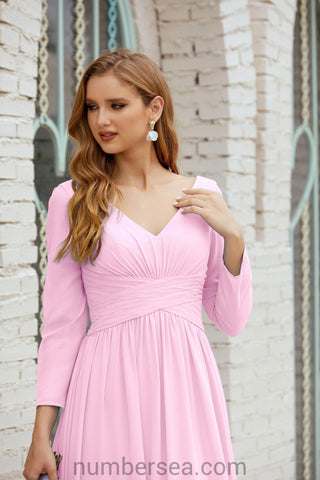 Numbersea Bridesmaid Dress Chiffon Formal Party Dress Evening Dress 28016