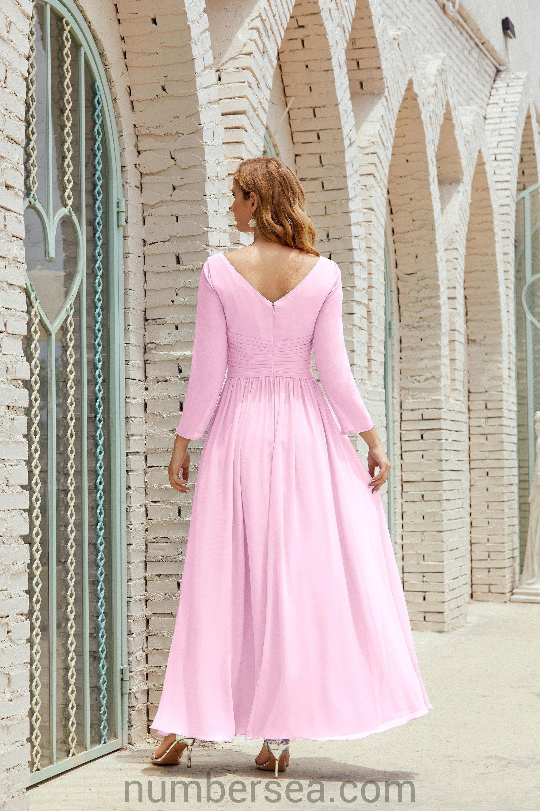 Numbersea Bridesmaid Dress Chiffon Formal Party Dress Evening Dress 28016 by numbersea