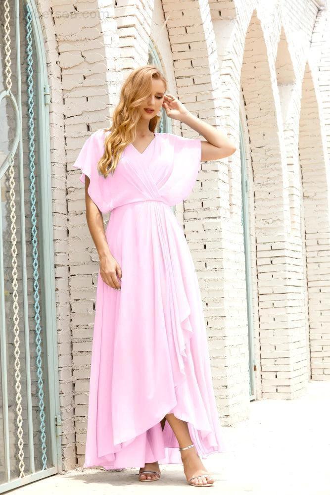 Numbersea Mother of The Bride Dresses Plus Size V-Neck Floor Length Formal Prom Dress for Wedding Guest 28020 by numbersea
