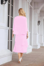 Sunnderly Two-Piece A-line Mother of The Bride Dress Formal Party Gown Dress SY28072 by numbersea