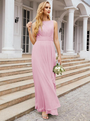 Numbersea Bridesmaid Dresses for Wedding Ruffles Long Formal Prom Gowns 28039