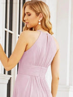 Numbersea Keyhole Bridesmaid Dresses Sleeveless Formal Evening Party Prom Gowns 28043 by numbersea