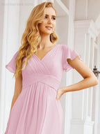 Numbersea Formal Prom Gowns for Mother of The Bride Cap Sleeves Bridesmaid Dress 28047 by numbersea
