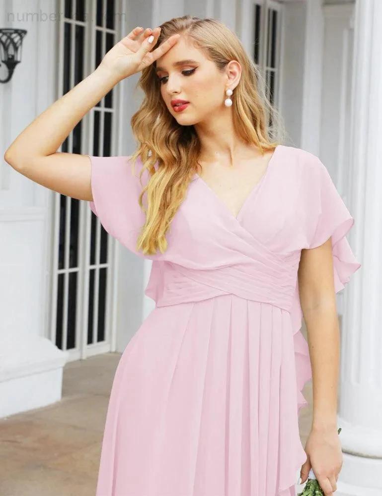 Numbersea Bridesmaid Dresses Backless Formal Prom Gowns for Evening Party Mother of The Bride Dress 28040 by numbersea