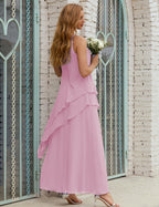 Chiffon Long Plus Size Mother of Bride Dresses Formal Bridesmaid Prom Gown SY28019