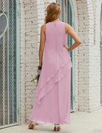 Chiffon Long Plus Size Mother of Bride Dresses Formal Bridesmaid Prom Gown SY28019