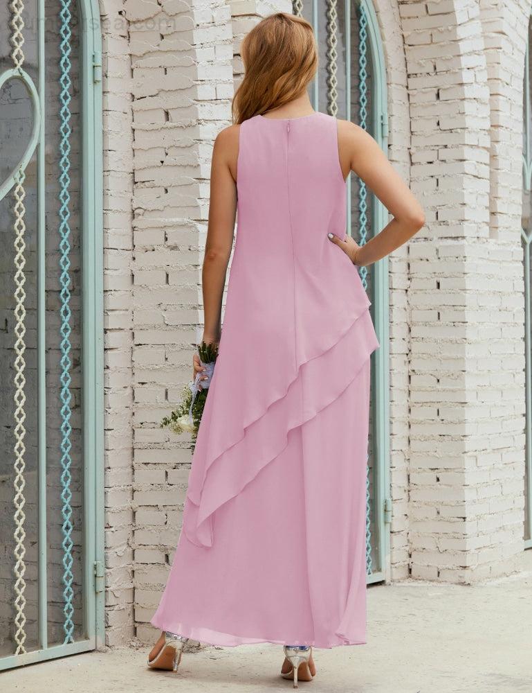 Chiffon Long Plus Size Mother of Bride Dresses Formal Bridesmaid Prom Gown SY28019