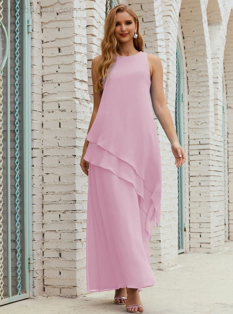 Chiffon Long Plus Size Mother of Bride Dresses Formal Bridesmaid Prom Gown SY28019