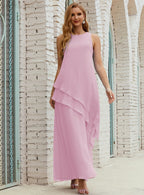 Chiffon Long Plus Size Mother of Bride Dresses Formal Bridesmaid Prom Gown SY28019