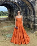 A-line Orange Long Prom Dress,Extravagant Evening Dresses Y2856 by simplepromdress