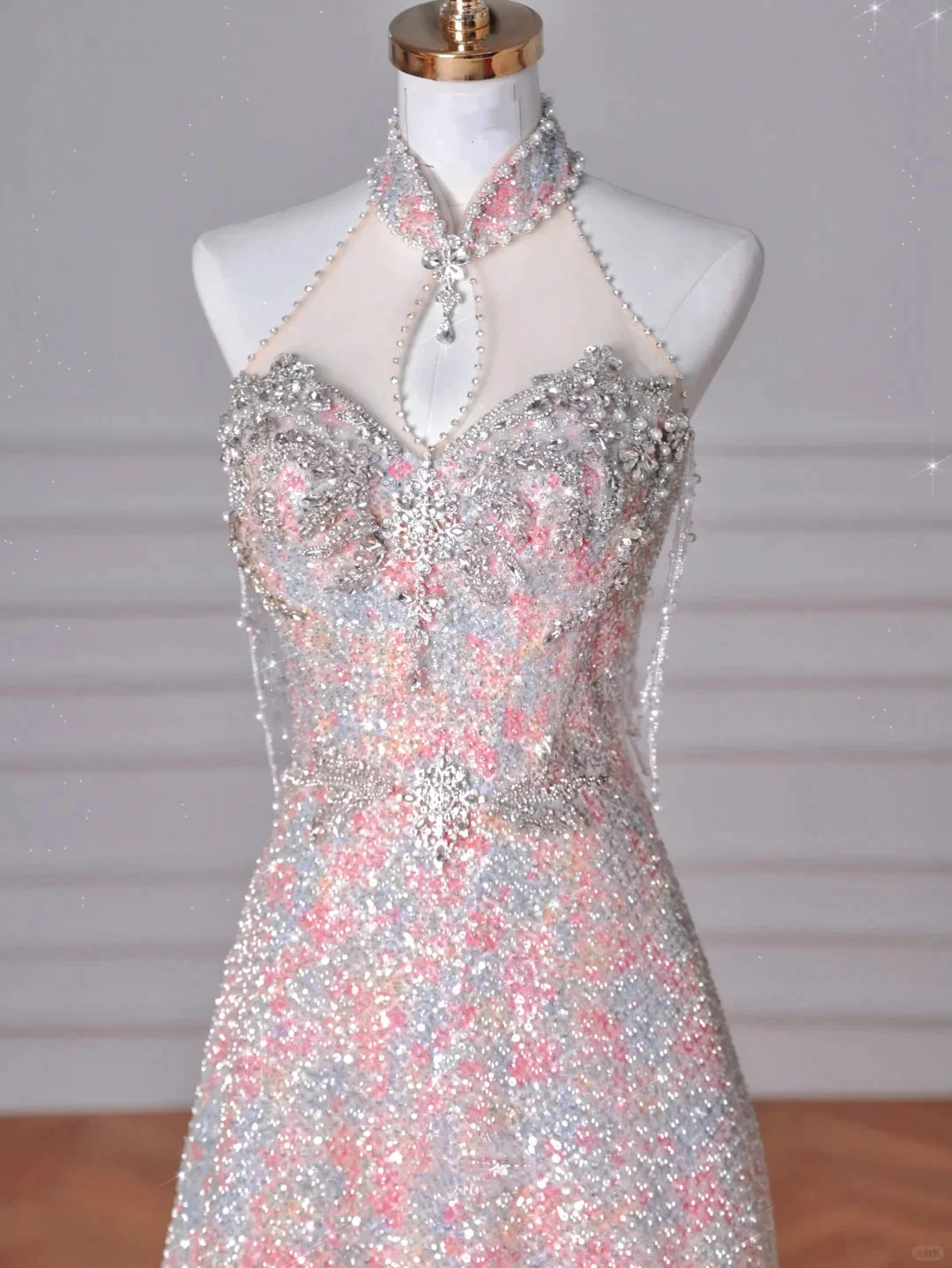 Gorgeous Pink Sequin Beaded ALine Prom Dress Evening Dress Y8637 by simplepromdress