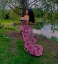 Sexy Mermaid Ruffles Slit Long Evening Gown Formal Prom Dress Y7911 by simplepromdress