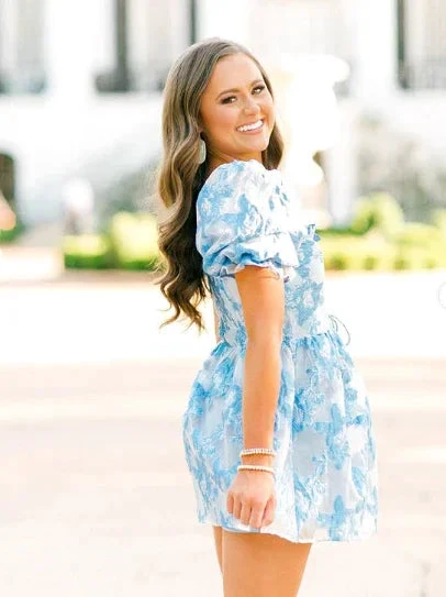 Retro Style Floral A-line Short Homecoming Dress Summer Outfit Dress Y2957 by simplepromdress