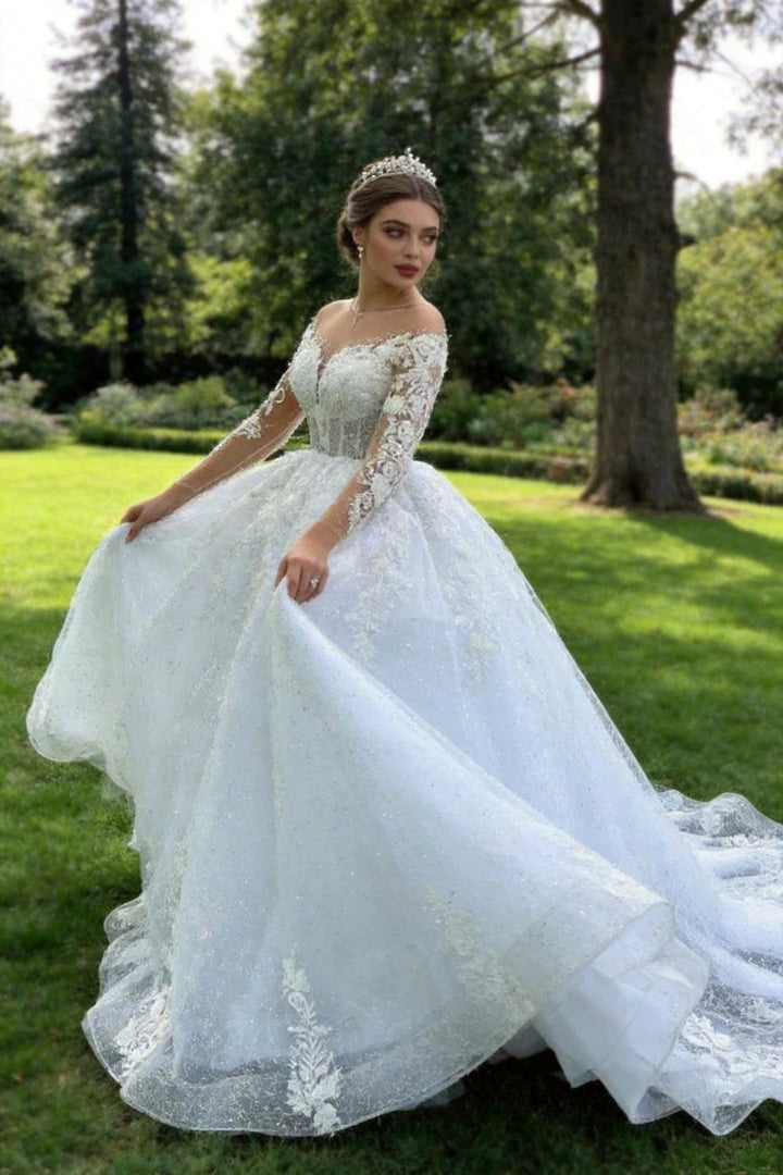 2025 Luxury Muslim Wedding Dress Women&