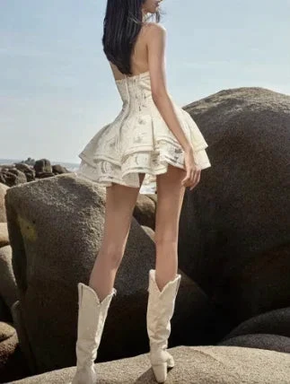 Sexy A-line Lace Homecoming Dress Wedding Guest Dress Y2711 by simplepromdress