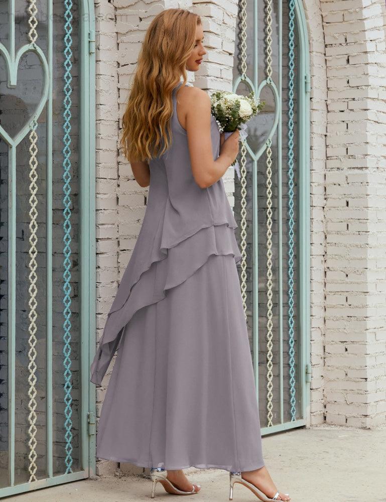 Chiffon Long Plus Size Mother of Bride Dresses Formal Bridesmaid Prom Gown SY28019