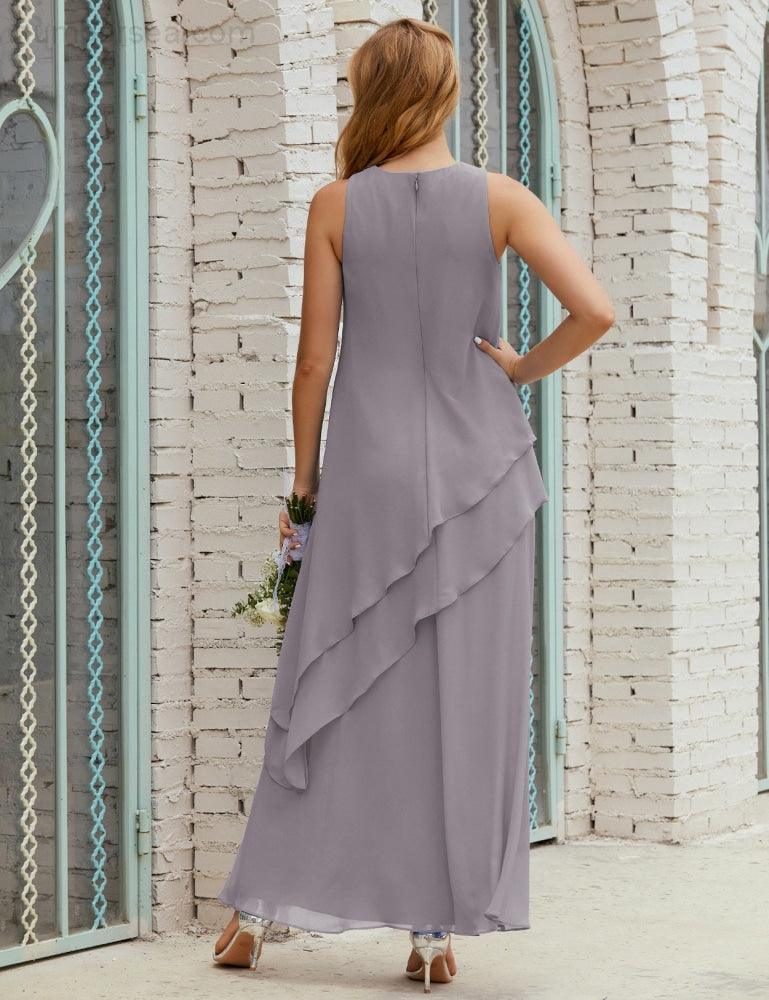 Chiffon Long Plus Size Mother of Bride Dresses Formal Bridesmaid Prom Gown SY28019