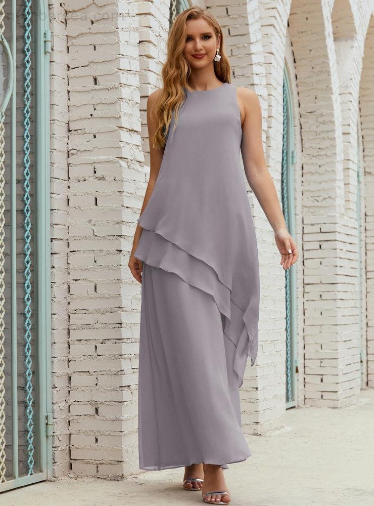 Chiffon Long Plus Size Mother of Bride Dresses Formal Bridesmaid Prom Gown SY28019