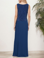 Metallic Mock Two-Piece Gown with Jacket