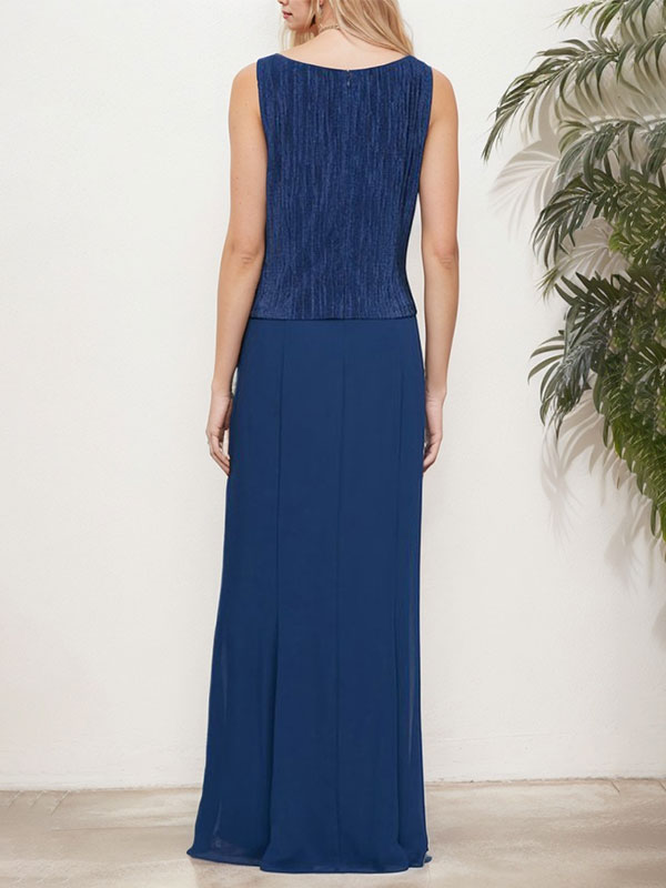 Metallic Mock Two-Piece Gown with Jacket