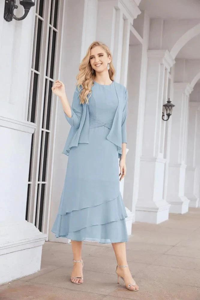 Sunnderly Two-Piece A-line Mother of The Bride Dress Formal Party Gown Dress SY28072 by numbersea