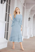 Sunnderly Two-Piece A-line Mother of The Bride Dress Formal Party Gown Dress SY28072 by numbersea