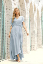 Numbersea Mother of The Bride Dresses Plus Size V-Neck Floor Length Formal Prom Dress for Wedding Guest 28020 by numbersea