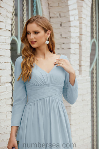 Numbersea Bridesmaid Dress Chiffon Formal Party Dress Evening Dress 28016