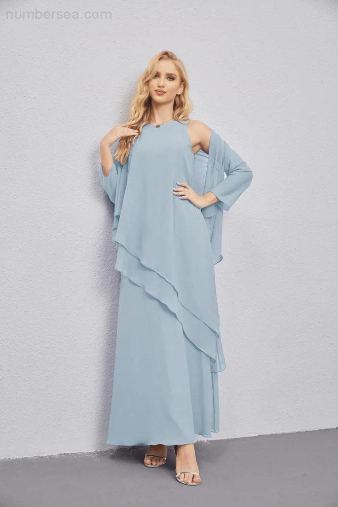 Mother of Bride Dresses with Open Front Lightweight Cardigan Formal Prom Gown 28081 by numbersea