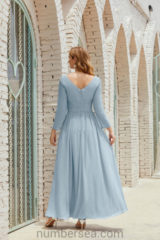 Numbersea Bridesmaid Dress Chiffon Formal Party Dress Evening Dress 28016