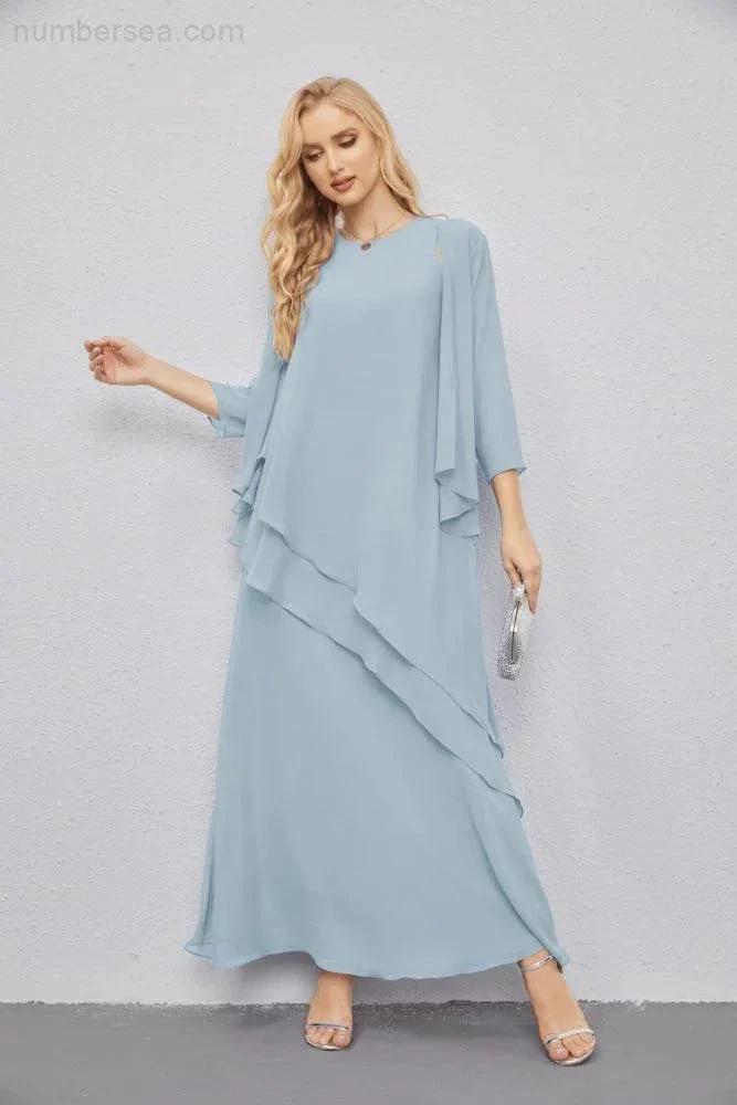 Mother of Bride Dresses with Open Front Lightweight Cardigan Formal Prom Gown 28081 by numbersea