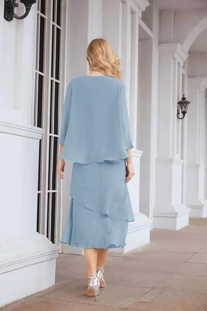 Sunnderly Two-Piece A-line Mother of The Bride Dress Formal Party Gown Dress SY28072 by numbersea