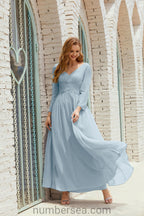Numbersea Bridesmaid Dress Chiffon Formal Party Dress Evening Dress 28016 by numbersea