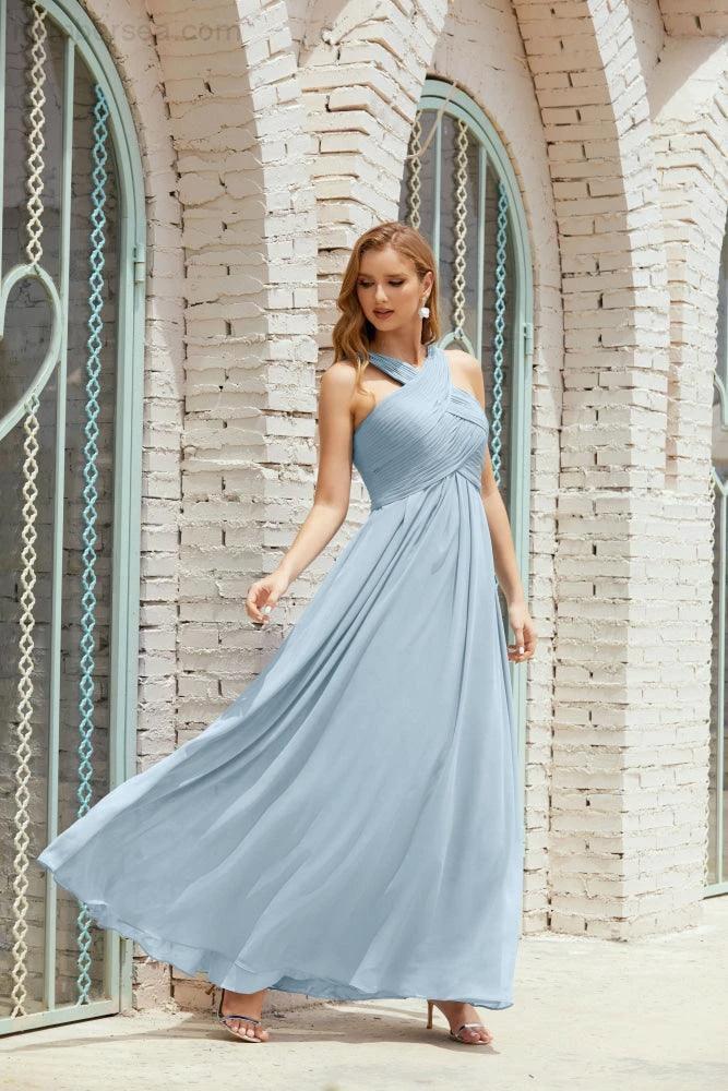 Halter Bridesmaid Dresses Formal Cocktail Prom Gown 28015 by numbersea