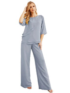 Sunnderly Elegant 2 Piece Mother of The Bride Dress Plus Size Pant Suits Ruffle Layers Sliver Housecoat SY28064 by numbersea