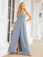 Numbersea Women's One Shoulder Formal Prom Gowns for Mother of The Bride Side Slit Bridesmaid Dresses 28052 by numbersea