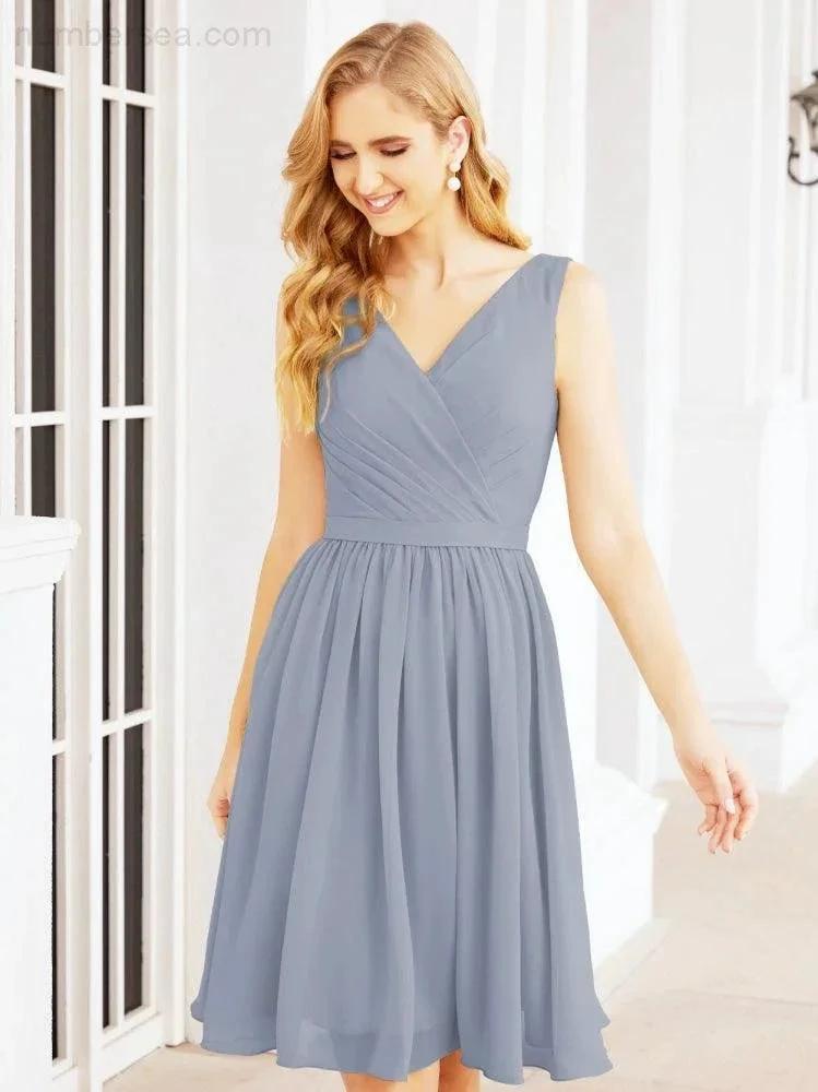 Numbersea Homecoming Dresses Knee Length Skirt V Back 28062 by numbersea