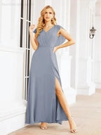 Sunnderly Bridesmaid Dresses Cape Formal Prom Dress Open Back Gowns for Mother of The Bride SY28058 by numbersea