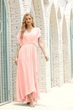 Numbersea Mother of The Bride Dresses Plus Size V-Neck Floor Length Formal Prom Dress for Wedding Guest 28020 by numbersea