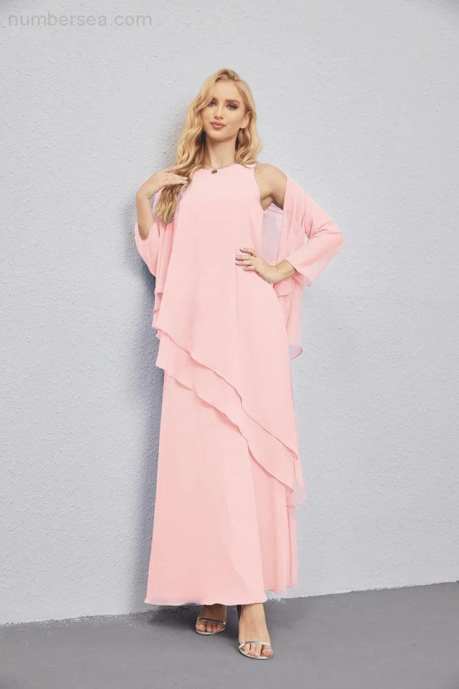 Mother of Bride Dresses with Open Front Lightweight Cardigan Formal Prom Gown 28081 by numbersea