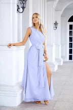 Ladies Chiffon One Shoulder Bridesmaid Evening Dress Wedding Party Evening Dress 28133 by numbersea