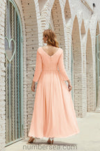 Numbersea Bridesmaid Dress Chiffon Formal Party Dress Evening Dress 28016 by numbersea