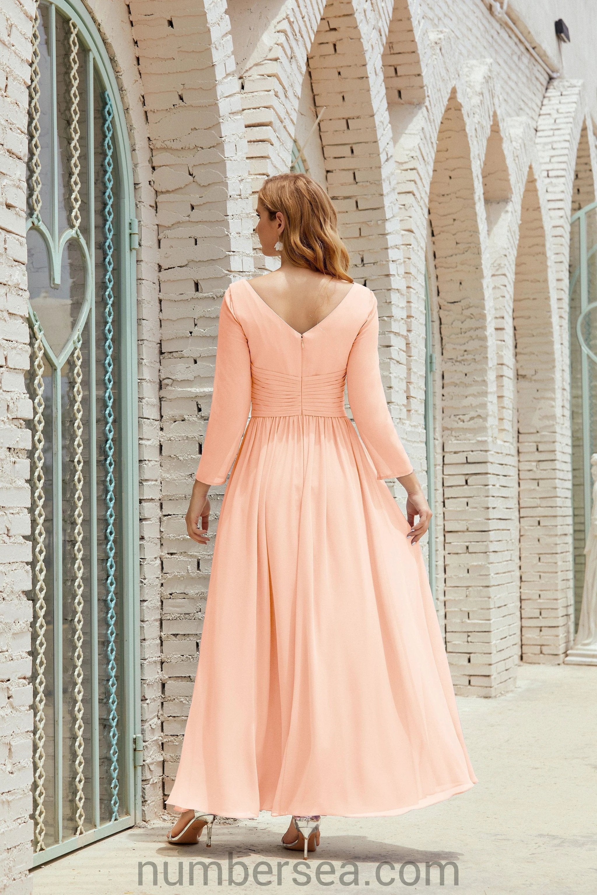 Numbersea Bridesmaid Dress Chiffon Formal Party Dress Evening Dress 28016 by numbersea