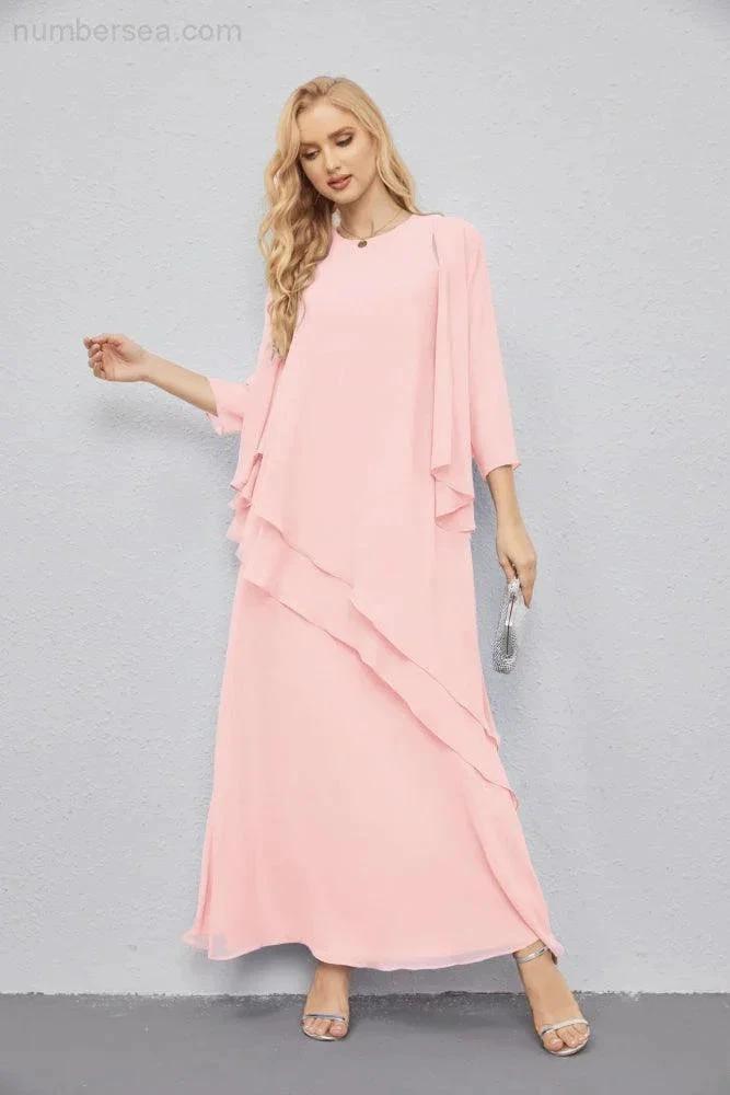 Mother of Bride Dresses with Open Front Lightweight Cardigan Formal Prom Gown 28081 by numbersea