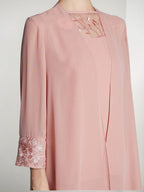 Chiffon Long Sleeves Mother Of The Bride Pantsuits With Jacket