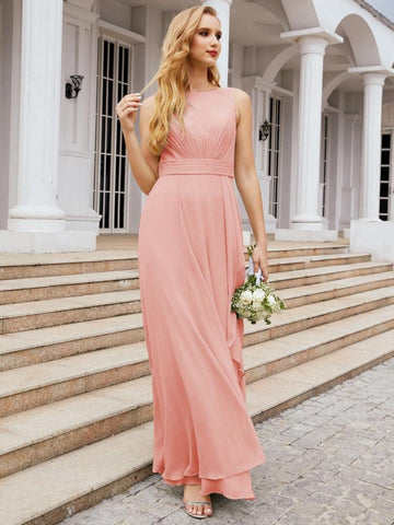 Numbersea Bridesmaid Dresses for Wedding Ruffles Long Formal Prom Gowns 28039