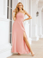 Numbersea One Shoulder Bridesmaid Dresses Long Formal Prom Gowns 28048
