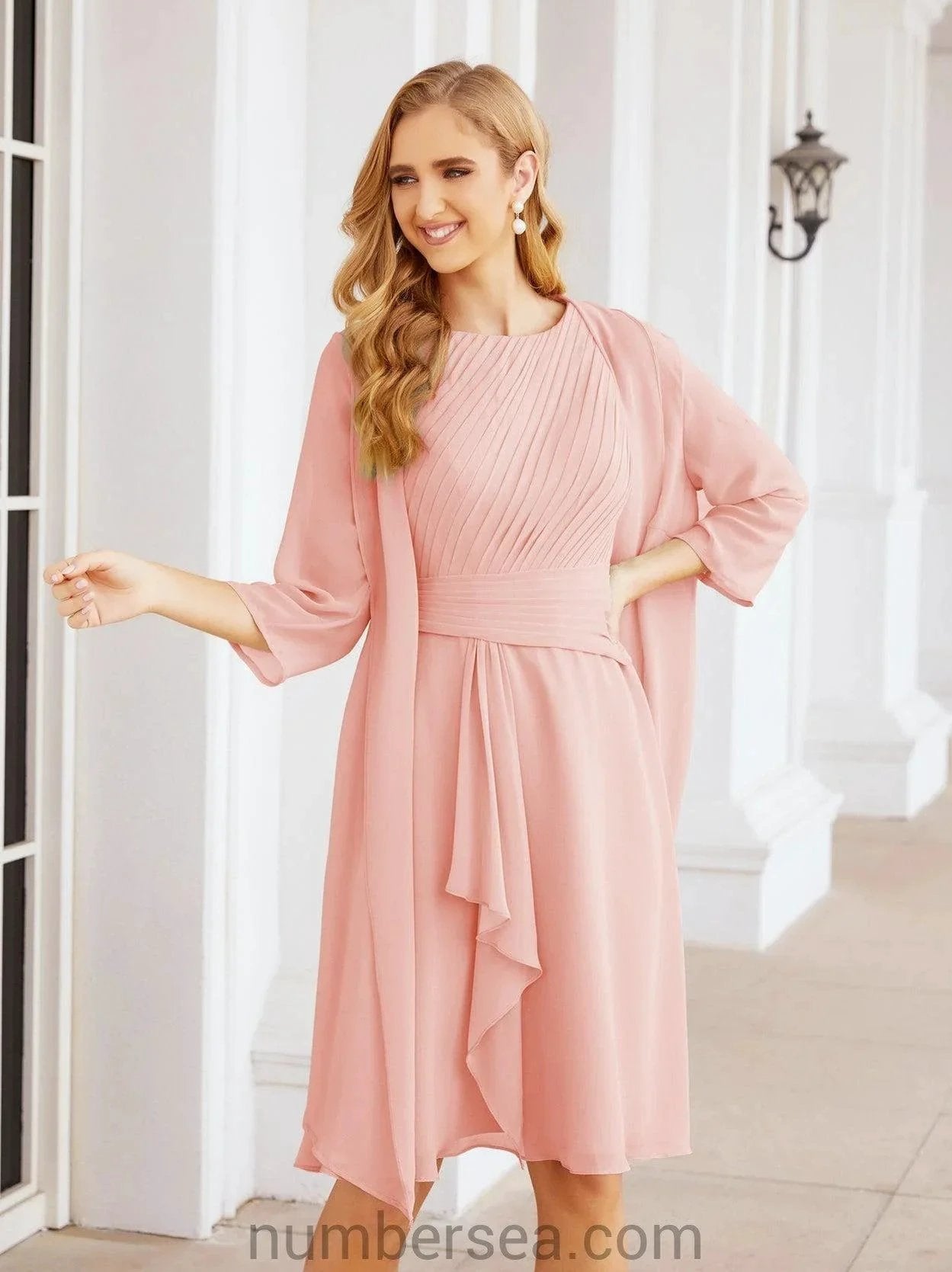 Sunnderly Mother of The Bride Dresses Prom Dress Casual Pleated Dress SY28065 by numbersea