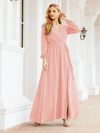 Sunnderly Women's Chiffon Bridesmaid Dress A line Long Sleeves Formal Evening Prom Gown for Wedding Guest SY28032 by numbersea